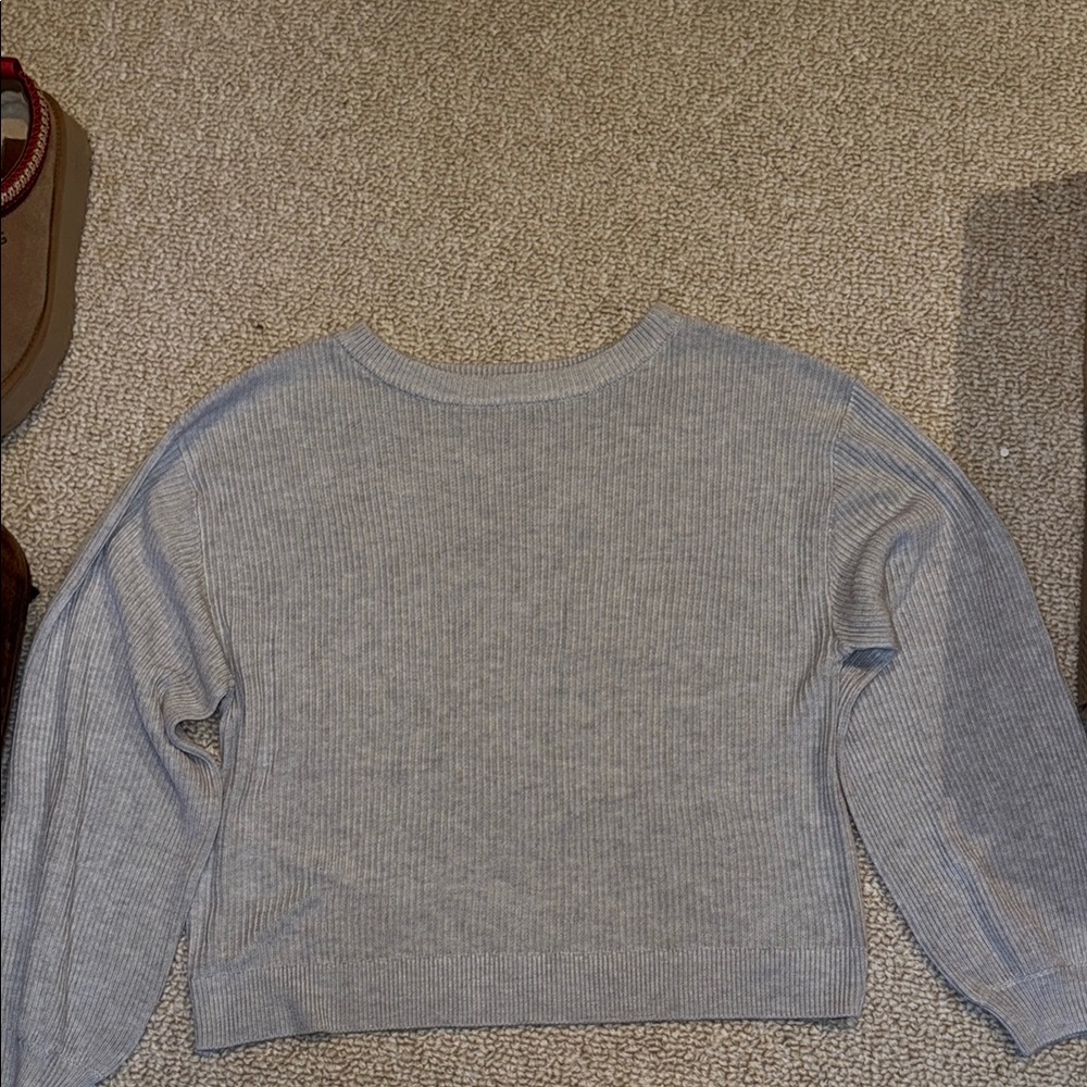 Gray Ribbed Sweater